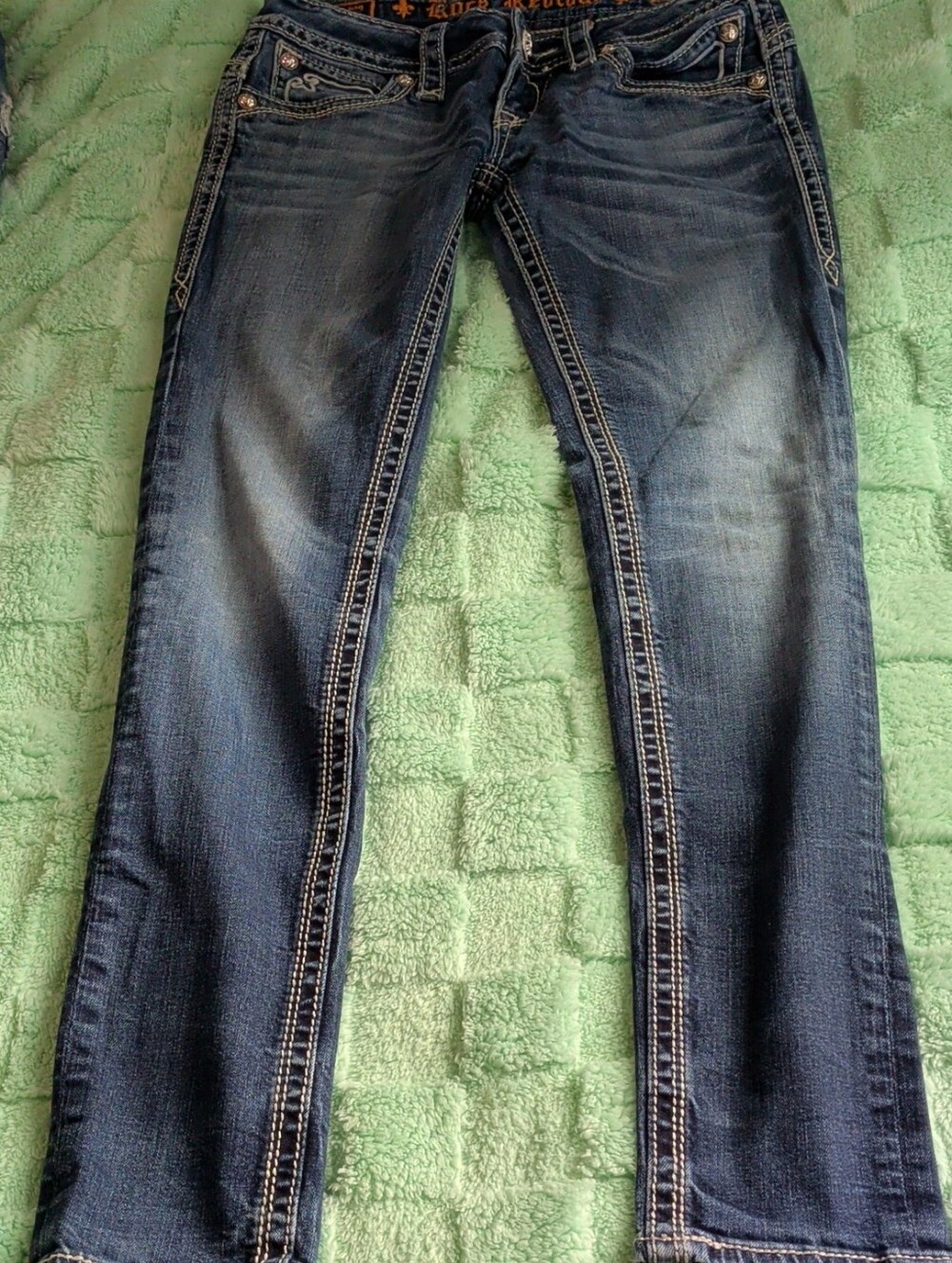 Rock Revival Women's Dark Blue Straight Leg Jeans